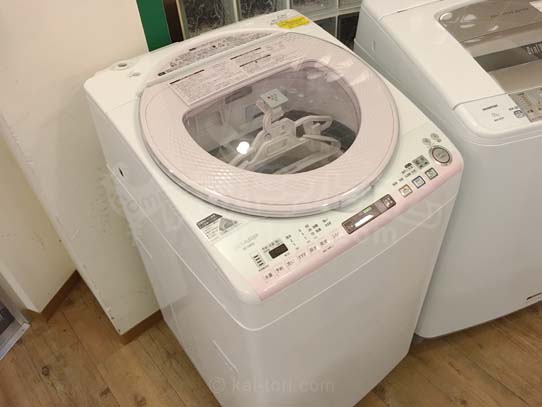 買取金額　15000円　SHARP　ES-TX830　タテ型洗濯乾燥機　2014年製　8kg（洗濯）/4.5kg（乾燥）　